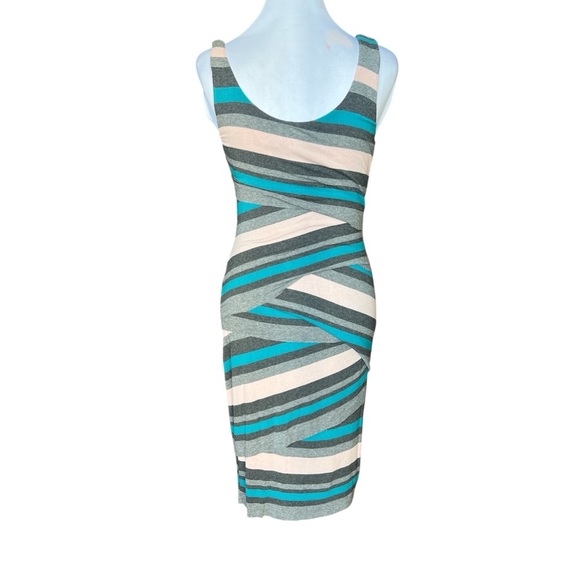 Bailey 44 Anthropologie Striped Bodycon Tank Dress Multicolor Grey Blue XS NWT - Picture 4 of 9